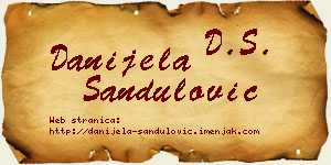 Danijela Sandulović vizit kartica